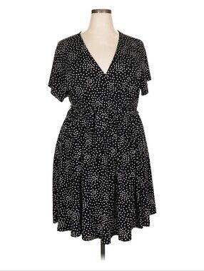 torrid Black and White Polka Dot Wrap Skort Dress